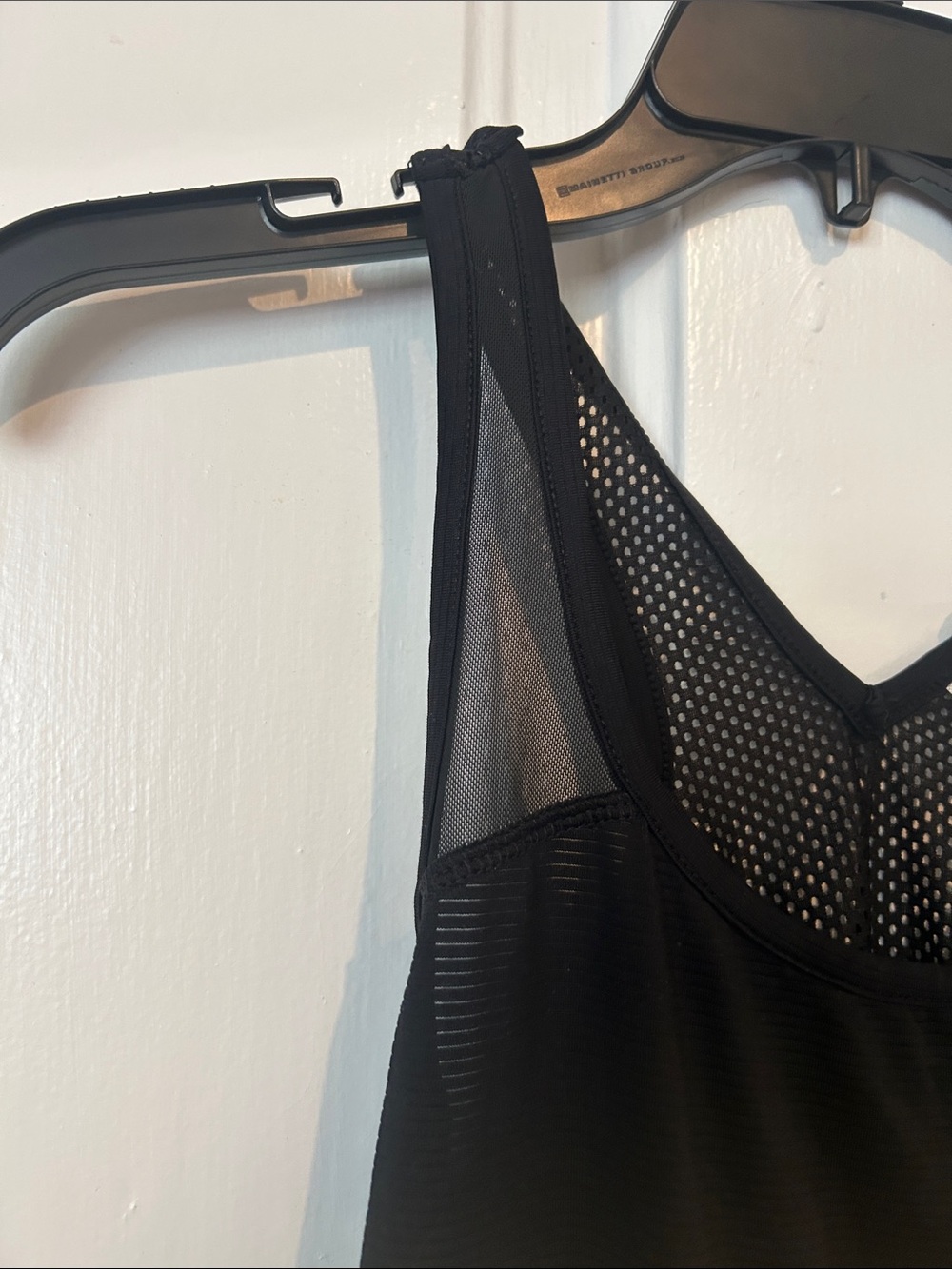 Danskin Black Mesh Racerback Tank Top - Picture 3 of 6